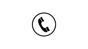 classic phone receiver icon for contact number
